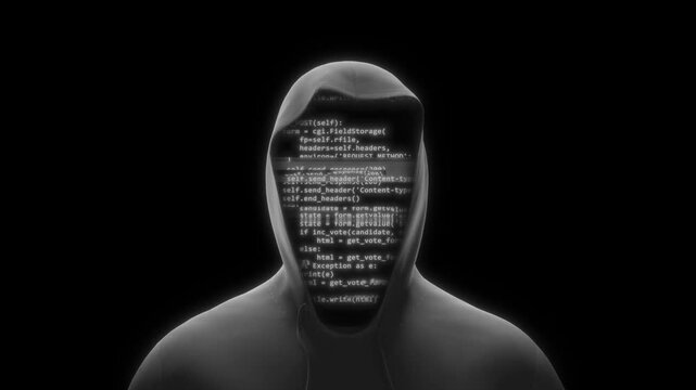 Hacker in a hoodie