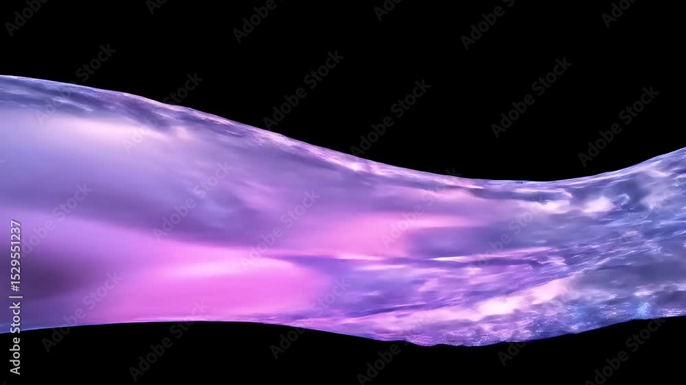 Poster abstract smooth flowing wave gradient background in motion with transparent liquid texture and rippl