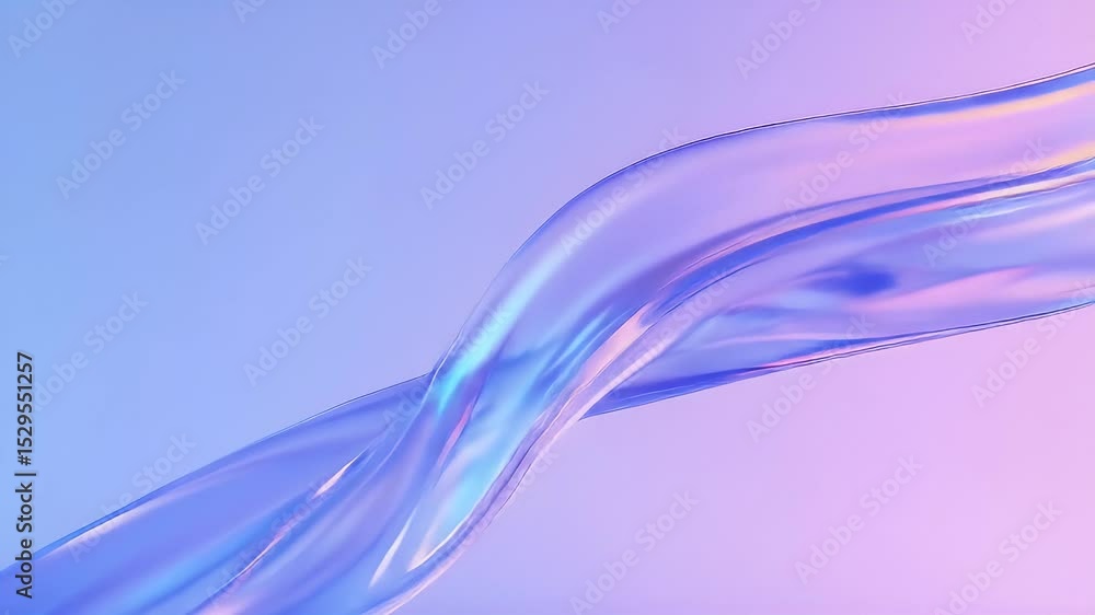 Poster flowing iridescent wave on pastel gradient background modern abstract design with smooth dynamic sha