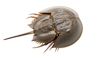 Detailed Top View of a Horseshoe Crabs Unique Anatomy