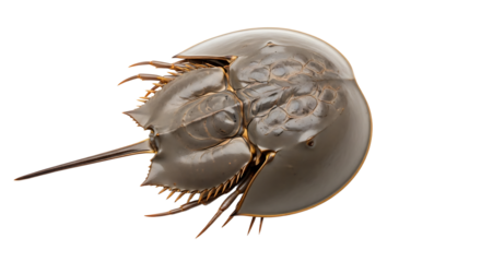 Detailed Top View of a Horseshoe Crabs Unique Anatomy