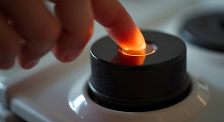 Stove knob with finger
