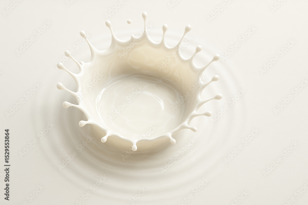 Poster a high-resolution top-down view captures the dynamic formation a pristine liquid splash symbolizing 