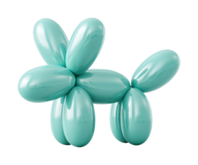 PNG Creative balloon dog sculpture with glossy finish