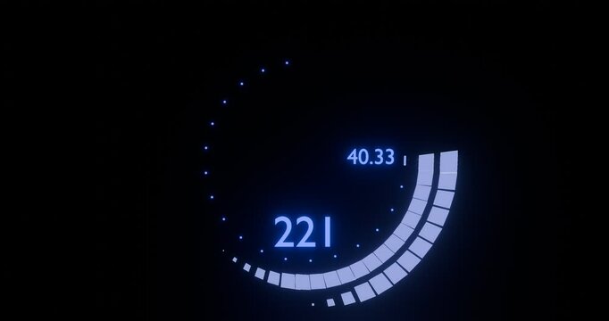 Digital Speedometer HUD Overlay | Transparent Background Motion Graphic for Business and Tech Videos