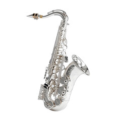 Obraz premium a hyper-realistic alto saxophone perfect side profile view isolated on pure white background subtle soft shadow clean studio lighting ultra-high detail image stock render stock image stock image 