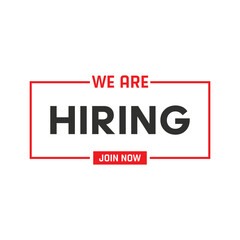 We Are Hiring Poster Design – Join Now Job Vacancy Graphic Template
