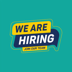 We Are Hiring Poster Design – Join Now Job Vacancy Graphic Template