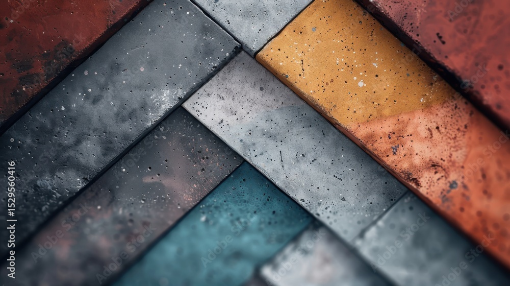 Aufkleber this vibrant abstract piece features a harmonious blend of geometric shapes and colors, creating a v