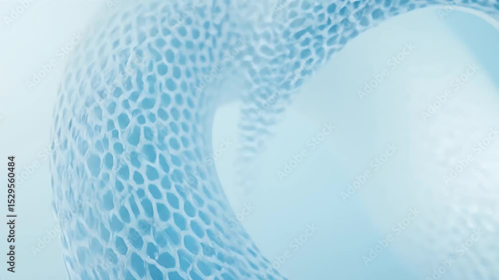 Poster abstract honeycomb shape design on soft blue background clean minimalist backdrop for modern futuris