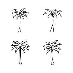 set of palm trees