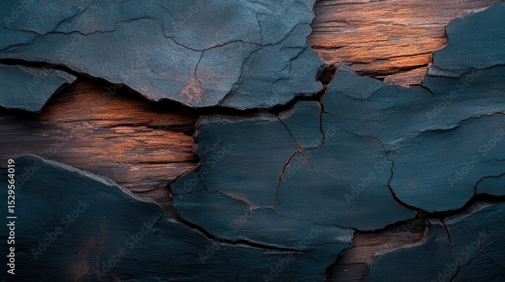 Poster an artistic close-up of cracked slate with rich textures and contrasting colors, creating a visually
