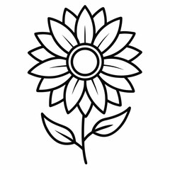 Black and white sunflower