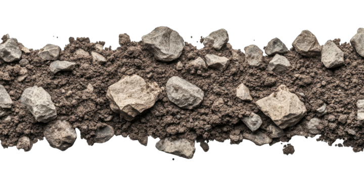 Earth and rocks, a textured surface
