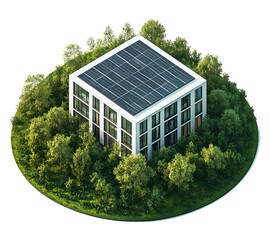 3d graphical illustration of a simple house , isolated on transparent background, png