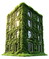 Realistic grass building , isolated on transparent background, png