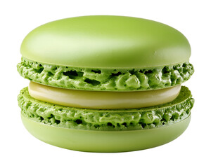 Green macaroon , isolated on transparent background, png