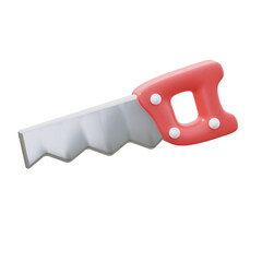 black and red 3d icon Saw