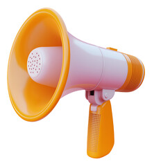 3d megaphone , isolated on transparent background, png