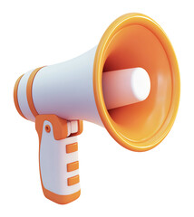 3d megaphone , isolated on transparent background, png