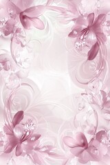 Delicate blush pink floral wedding postcard design for invitations and special announcements