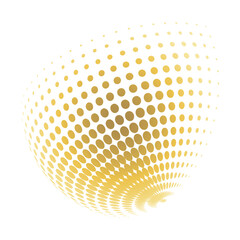 Contemporary set of halftone rounded 3d figures.