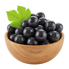 Fototapeta premium A bowl of grapes isolated on transparent background