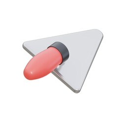 black and red 3d icon Trowel