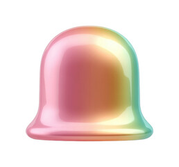 Fototapeta premium PNG Colorful iridescent jelly shape with glossy finish