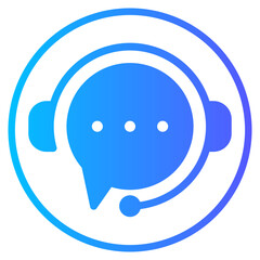 customer service gradient icon