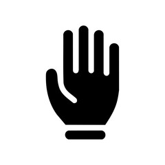 Safety glove symbol used in hospitals and laboratories.

