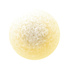 Contemporary set of halftone rounded 3d figures.