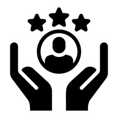 customer loyalty glyph icon