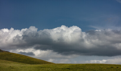 clouds over the mountains