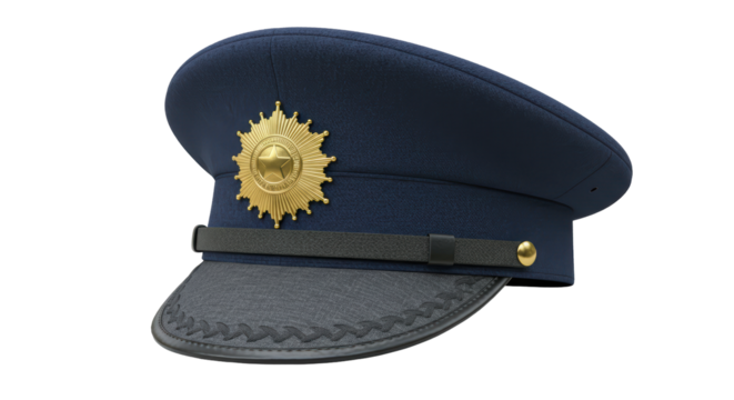 Isolated Officer Hat