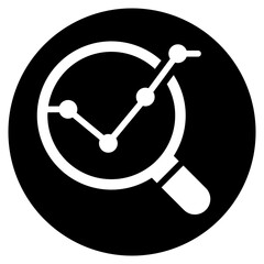 analytics glyph icon