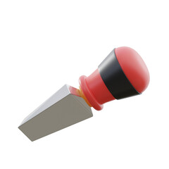 black and red 3d icon Chisel