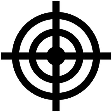 Shooting Target or Bullseye Icon