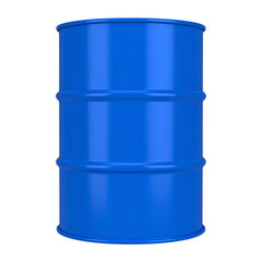 Blue metal barrel for storage and industrial use