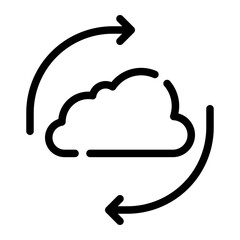 cloud line icon