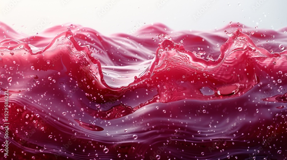 Poster this image captures mesmerizing red liquid waves, showcasing a unique blend of texture and movement,