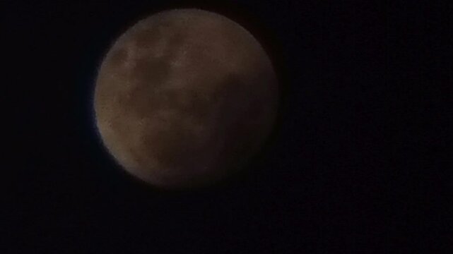 The appearance of the moon at night in the Bekasi area of ​​Indonesia on June 9, 2025 at 00:15 taken by the realme C25 camera and DIY telescope