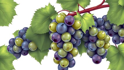 Green wine grapes 
