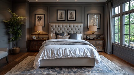 hotel room with bed