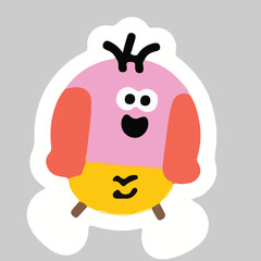 Cute Cartoon Bird Illustration