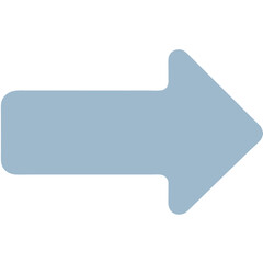 Pale Blue Rounded Arrow Pointing Rightwards