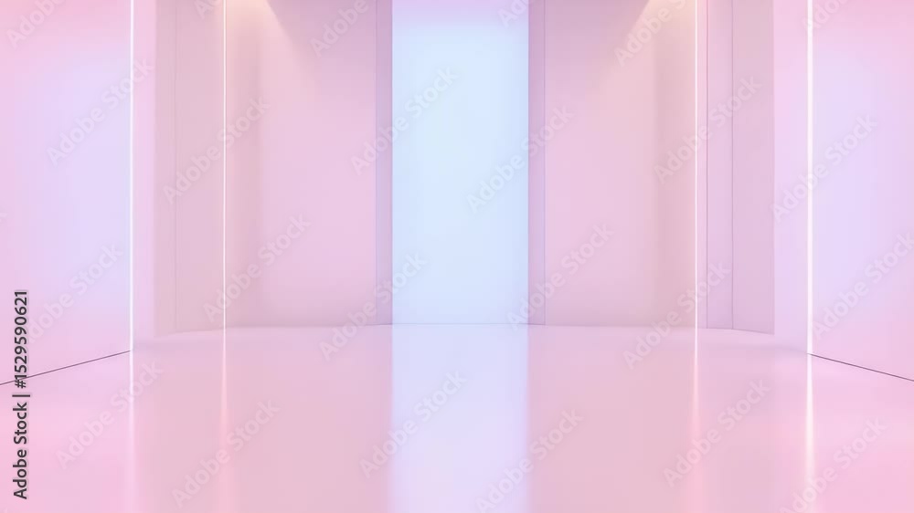 Poster clean minimalist interior with pastel colors and soft lighting modern architecture design featuring 