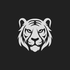 Majestic tiger head vector logo