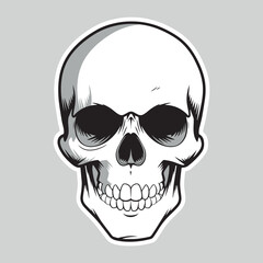 pirate flag with skull and crossbones on a black background. Classic symbol of piracy, danger, and warning. Vector illustration
