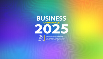 Best business yearly conference digital webinar banner template design, online meeting banner design. Web media event.